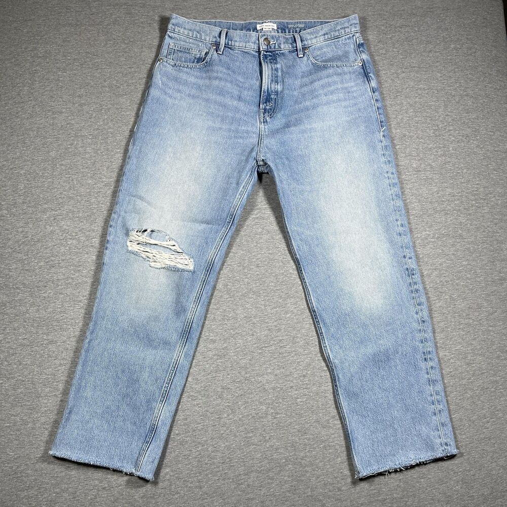 Good American Light Blue Straight Leg Jeans